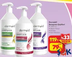 DERMOKİL ŞAMPUAN ÇEŞİTLERİ 1000 ML